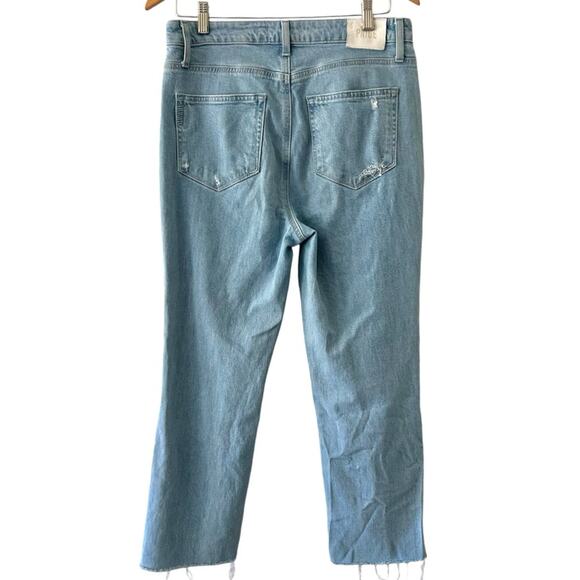 Paige Sarah Straight Ankle Distressed Buttonfly Jeans womens size 30 - Picture 10 of 11